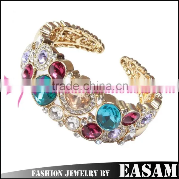 Luxury and Fashion Colorful Crystal Bangle, Fashion Charming Bangle Bracelet, Metal Bracelet