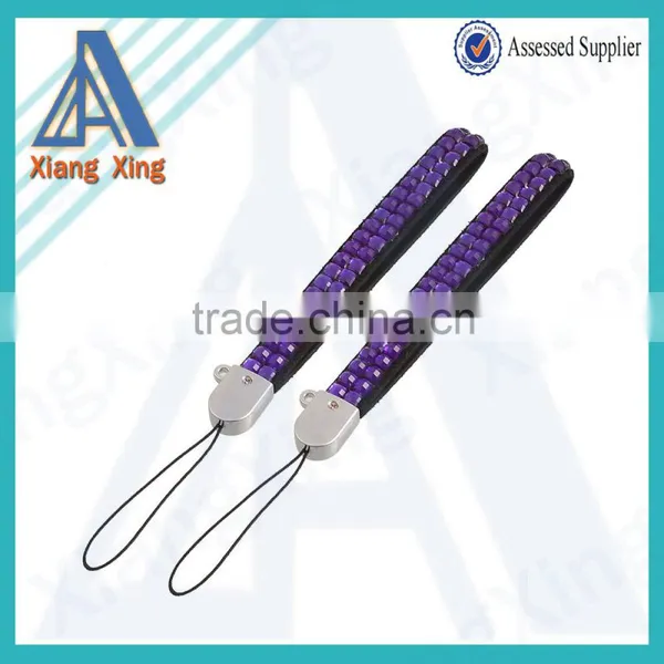 Short PU Leather Lanyard and Strap With Colorful Rhinestone photo-6