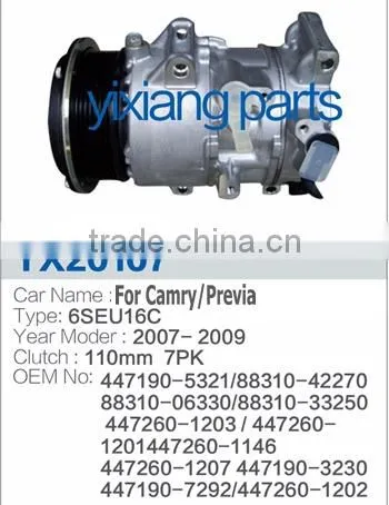 7PK Pulley 110MM Auto Denso 6SEU16C AC Compressor For Previa photo-2