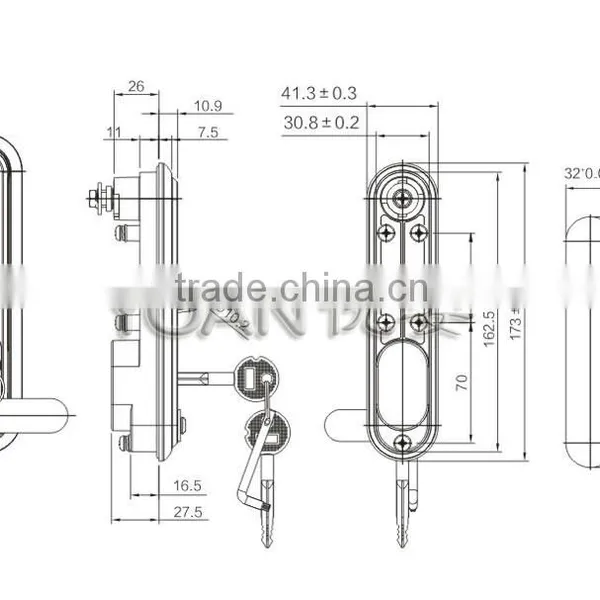 High Security Metal Cabinet Door Lock for Steel Filing Cabinet and Office Cabinet photo-3