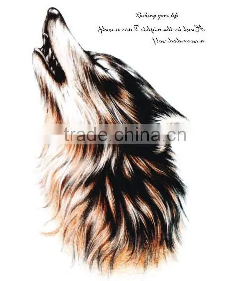 Waterproof Body Tattoo Sticker Wolf Roar Make Temporary Tattoos Paper Fake Tatoo