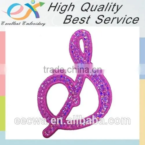 Custom High Quality Embroidery Letters Sequin Patch