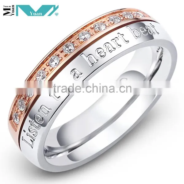 Mens Womens Couple Ring Stainless Steel Ring