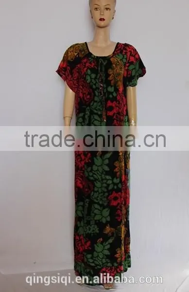 Fashion Short Sleeve Arab Lady Long Gown photo-4