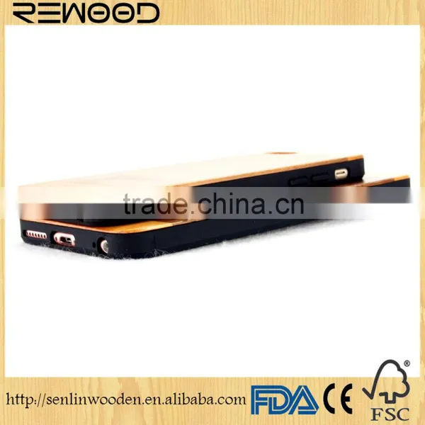2016 New Arrival Unique Custom Phone Cases for 6/6s Real Wood Sculpture OEM LOGO Phone Cover Case photo-5