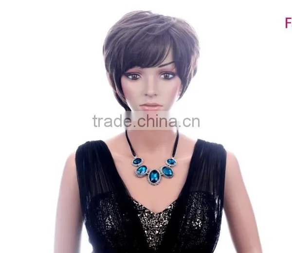 China Wig Supplier Synthetic Lady Bobo Wig Short Hair Lace Wig Silk Top photo-2