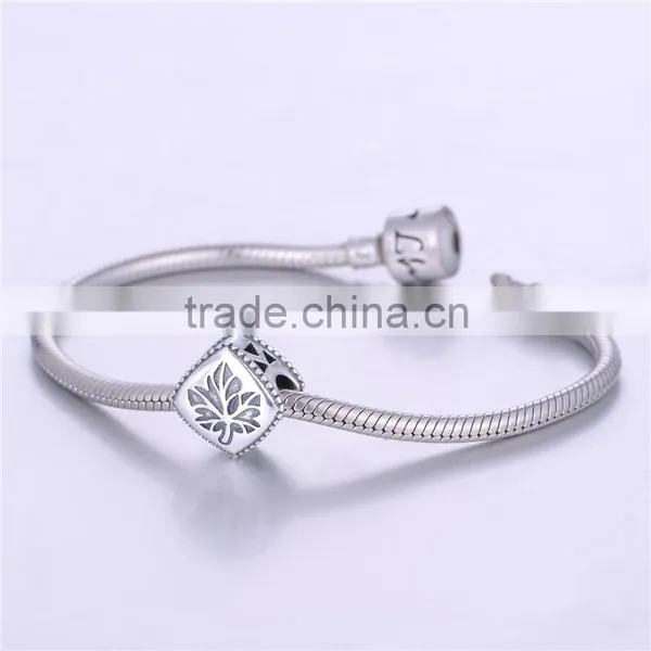 Golden Family Tree of Life Charm 925 Sterling Silver Charm Bead Fits Charms photo-3