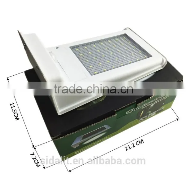 35 Led Aluminum Pad Ip65 380LM PIR Sensor + Light Control+weak Light Solar Led Outdoor Wall Light photo-6