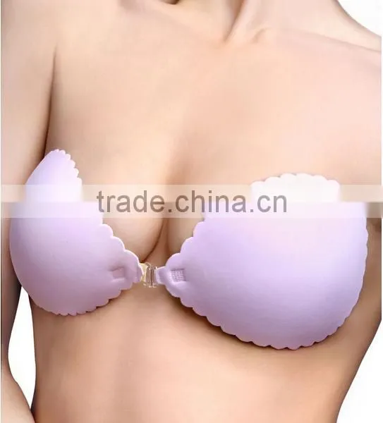 Mature Hot Sexy Nude Silicon Adhesive Bra photo-2