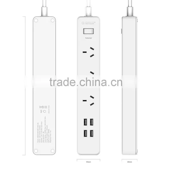 Australia USB Controlled Power Strip 3AC With 4 USB Power Socket photo-2