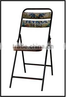 Painted Industrial Folding Chair