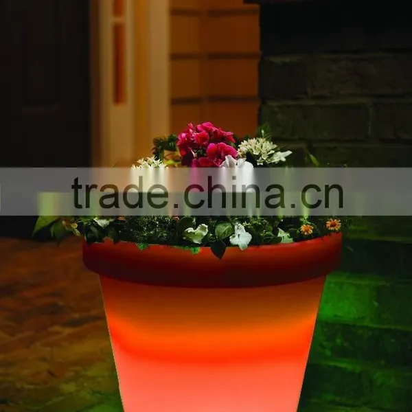 Factory Directly Selling Rechargeable or Not Optional Plastic Led Flower Pot photo-3