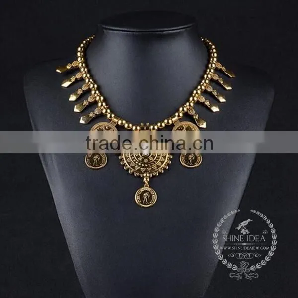 High Quality Vintage Rhinestone Chunky Statement Necklace Tin Alloy Fashion Women Pendant Necklace 6390100 photo-2