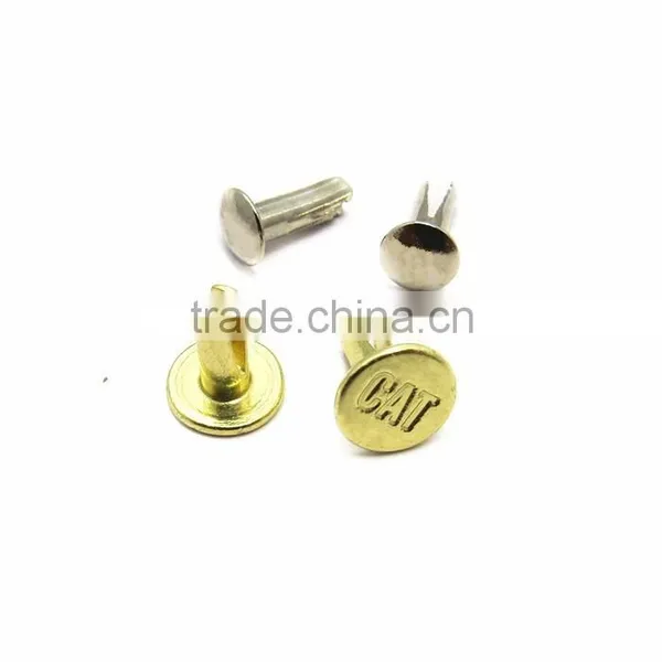 Custom Logo 8mm Metal Shoe Accessories Brass Rivets photo-4
