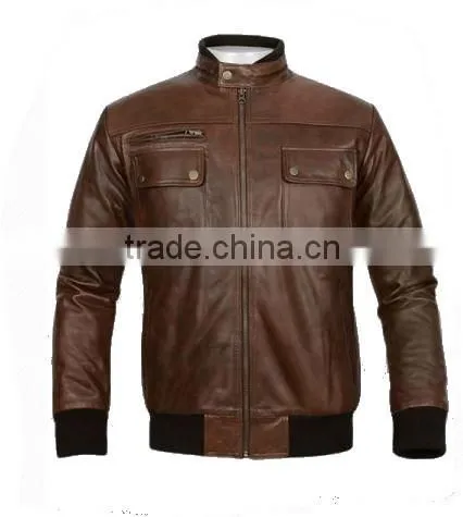 New Brown Leather Jacket for Men