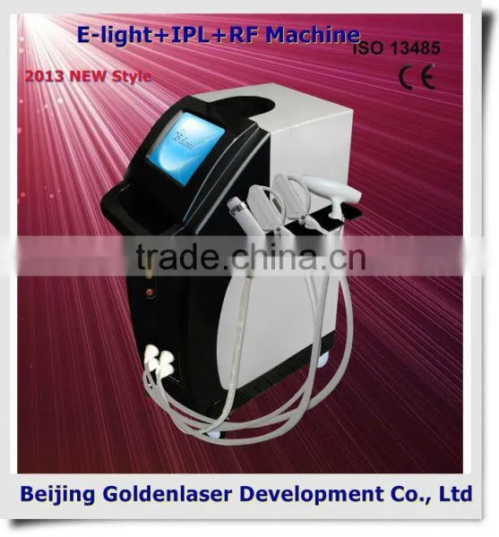 Www.golden-laser.org/2013 New Style E-light+IPL+RF Machine Body Spray Can Filling Machine