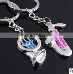 Wholesale Music Metal Key Chains/ Heart Shape Metal Key Chains/Piano Metal Key Chains photo-2