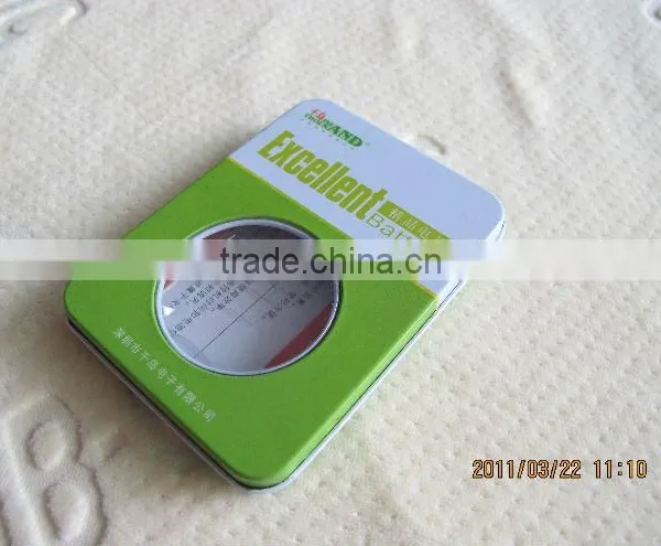 Print With Window Battery Tin Box