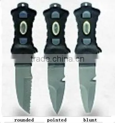 100% Titanium Point Blade ABS Handle Black bc Scuba Knives photo-2