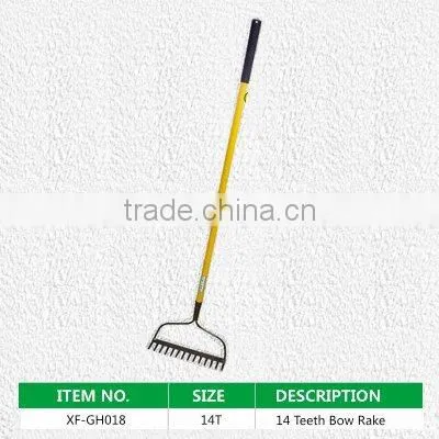 China Factory 22 Teeth Carbon Steel Farming Rake Tools With Fibergalss Handle and Antislip Handle photo-3