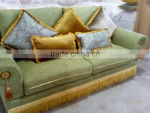 Elegant Green Upholstery Sofa, Classic Wooden Three Seater Sofa Couch, Comfort Living Room Chesterfield Sofa photo-2