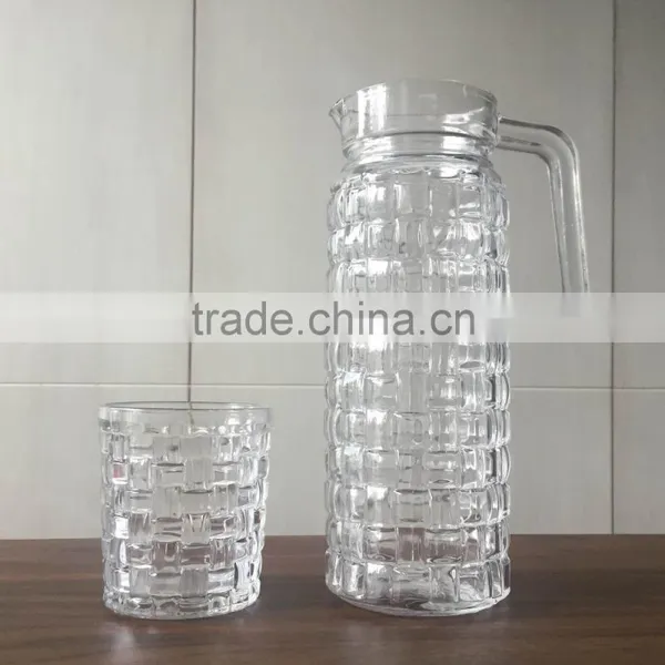 Weave Shaped Beautiful 7pcs Drinking Glass Water Set photo-2