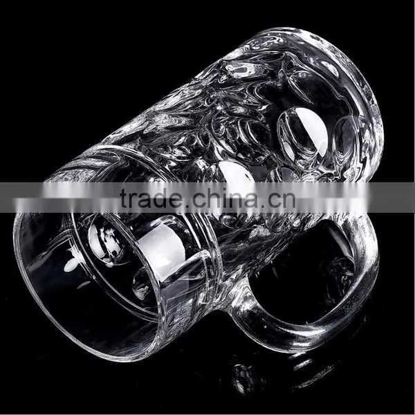 Haonai Promotional Glass Beer Mugs With Handle and Custom Logo photo-4