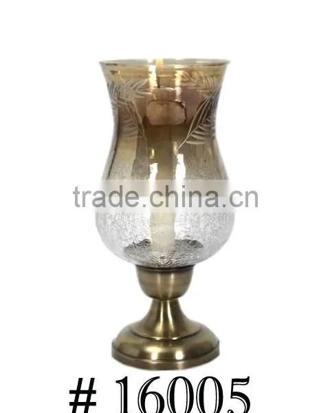 Whole Home Beautiful Decoration Brass Hurricane Candle Holder photo-2