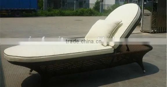Rattan Sun Bed Aluminium Chaise Lounge Garden Furniture photo-3