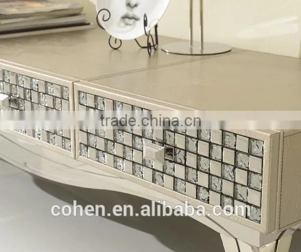 2016 Latest Luxury Mosaic Decoration Lcd tv Stand Modern/used tv Stand/modern tv Stand Cabinet for Stainless Steel Furniture photo-3