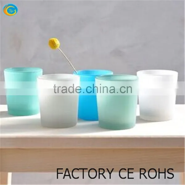 Colored Frosted Glass Candle Holder Mulit Colors 100% On-time Shipment Protection photo-4