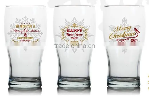 8oz 9oz 10oz 12oz 15oz Christmas Snow Deer Bird Glass Mug Water Glass Cup Set Drinking Cup Set for Promotion photo-4