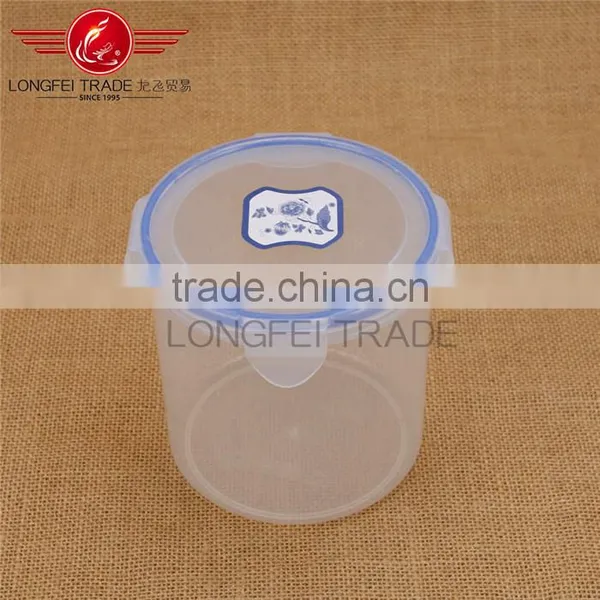 Eco-friendly 4pcs Cylindrical Plastic Preservation Box /crisper Food Storage Box photo-3