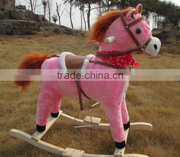 wood rocking horse musical rocking horse toy
