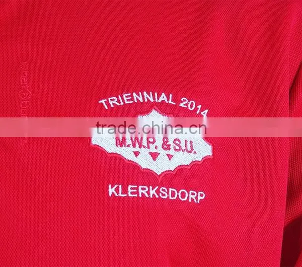 High Quality Men's Cool Customized Designs and Brands Factory Plain Dyed Red Polo Shirt photo-3