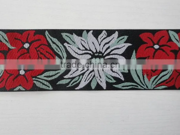 China Custom Polyester Chenille Jacquard Woven Fabric Magnetic Woven Ribbon photo-2
