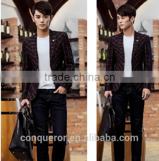 Grid Window Pane Man Suit.BSPL0634 photo-3