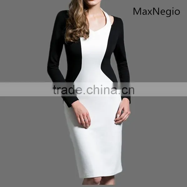 Long Sleeve Knee Length Formal Bulk Ladies Dress Sale