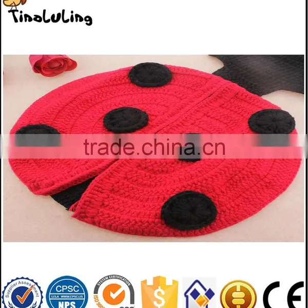NPT25 Tinaluling Newborn Baby Ladybug Fancy Baby Hat Woolen Baby Photography Props photo-3