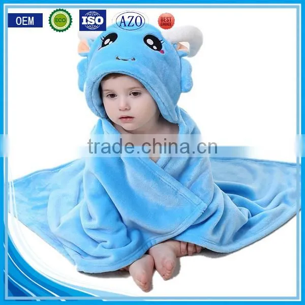 Cuddle Snuggle Embroidered Custom Terry Animal Shaped Baby Plush Blanket/wholesale Organic Cotton Baby Blanket With Hood photo-5