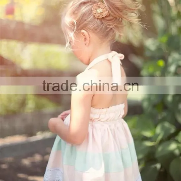 Flower And Tree Embroidery Design Girls' Dress Child Clothes Baby Girl Frocks photo-2