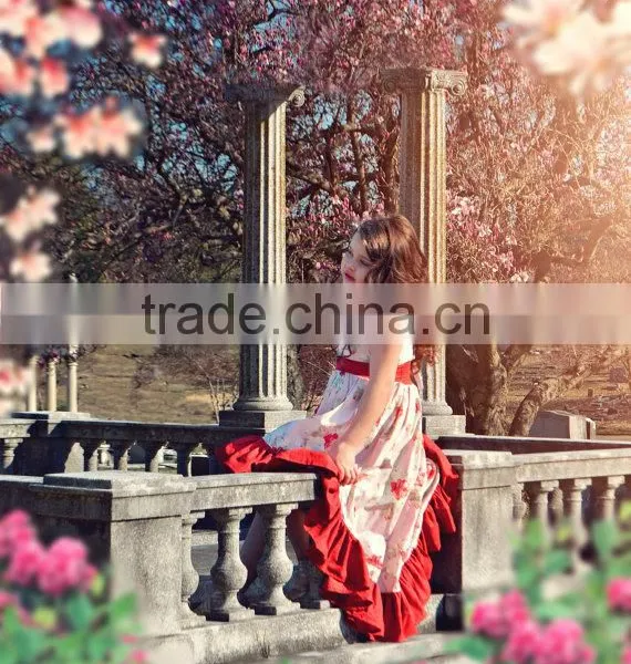 Long Maxi Dress Roses Vintage Dresses For Girls Of 10 Years Old Girls Party Dresses photo-4