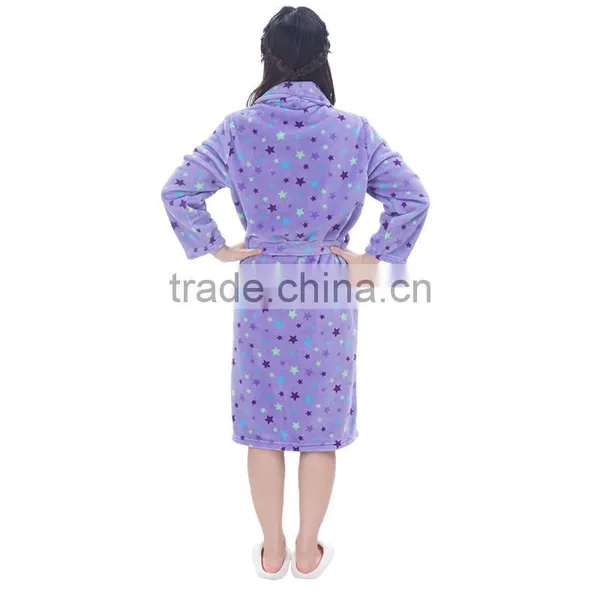 Dream Star Women Coral Fleece Heated Dressing Gown Fabric photo-2