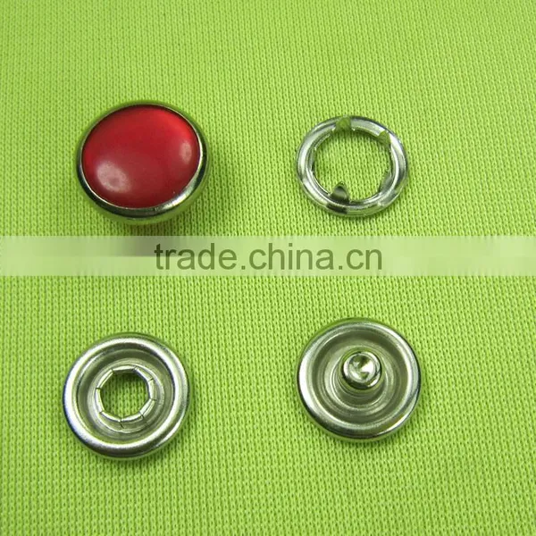 Best Selling Pearl Resin and Brass Combination Prong Type Snap Buttons photo-2