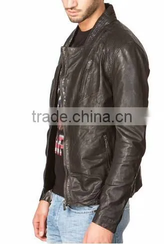 Bike Leather Jacket Hight Quality Sheep Skin Slim Fit photo-2