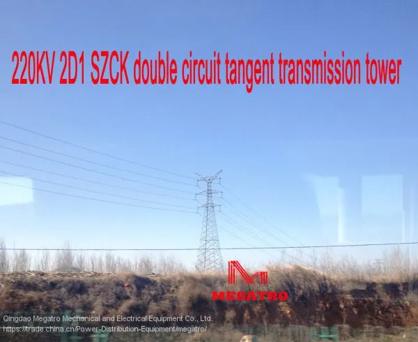 MEGATRO 220KV 2D1 SZCK Double Circuit Tangent Transmission Tower photo-3