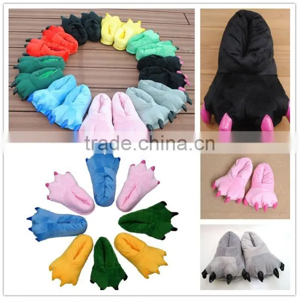 Wholesale Cute Plush Winter Animal Paw Slipper Shoe