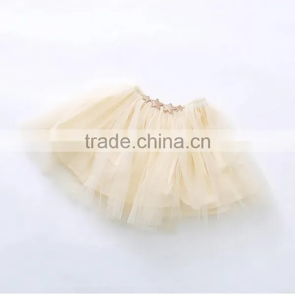 Latest Kid Girl Clothes Tulle Skirt Fashion Star Design Children Puffy Tulle Skirt photo-6