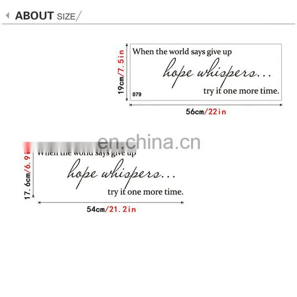 'when the World' Removable Wall Stickers PVC Home and Office Decor photo-5