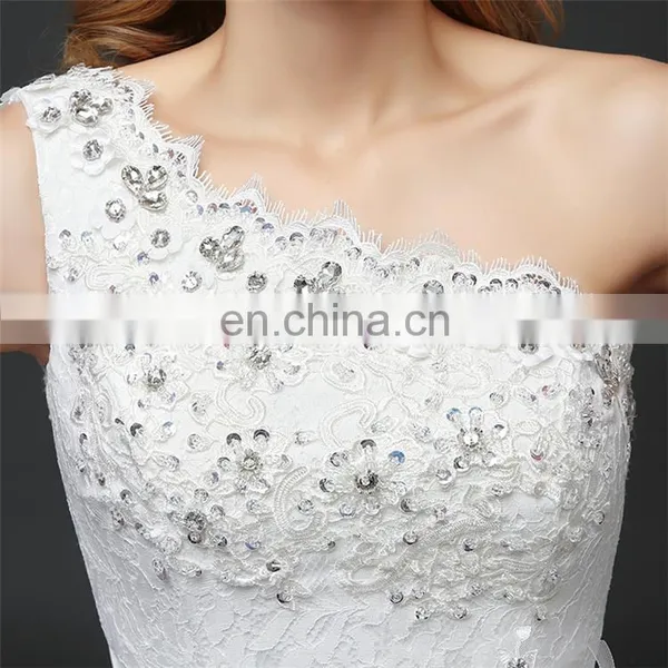 HS1631 2017 China Sexy Real Photos One Shoulder Wedding Bridal Dress Vestidos photo-4